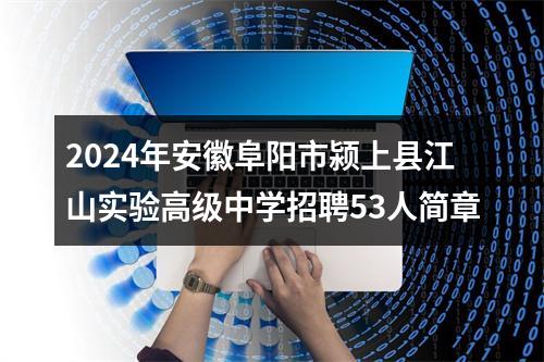 2024年安徽阜阳市颍上县江山实验高级中学招聘53人简章 图片