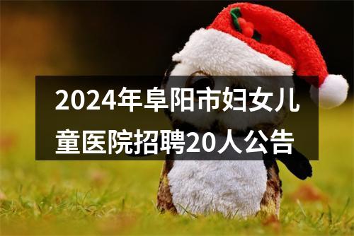 2024年阜阳市妇女儿童医院招聘20人公告 图片