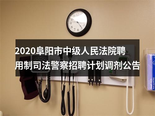 2020阜阳市中级人民法院聘用制司法警察招聘计划调剂公告 图片