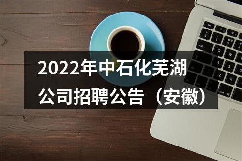 2022年中石化芜湖公司招聘公告（安徽） 图片