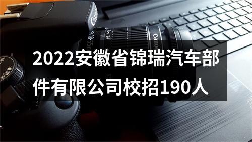 2022安徽省锦瑞汽车部件有限公司校招190人 图片