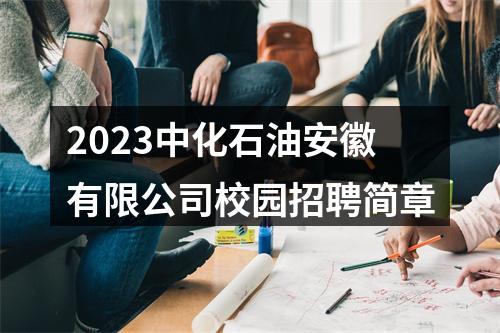 2023中化石油安徽有限公司校园招聘简章 图片